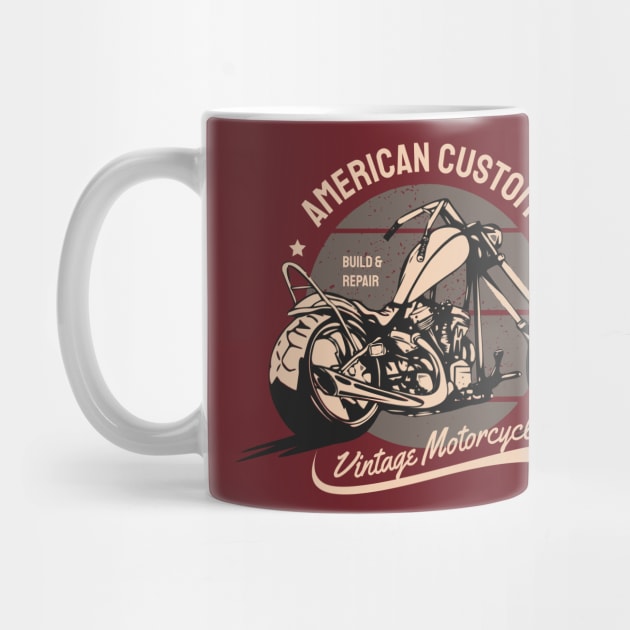 American Customs Vintage Motorcycle Design | Classic Biker by medabdallahh8